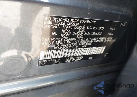 2022 Toyota Venza Le из США, поврежденный, VIN JTEAAAAH2NJ103929